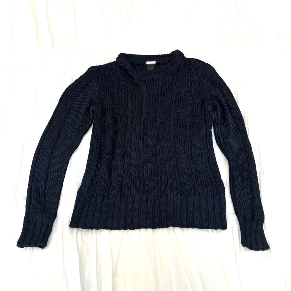 Magashoni Navy Cable Knit Sweater